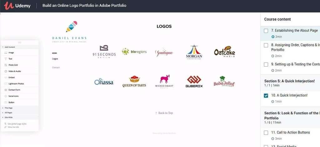 Build an Online Logo Portfolio in Adobe Portfolio